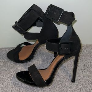 Also ankle strap buckle heels black size 6